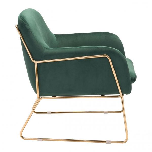 Nichole Velvet Lounge Chair- Olive