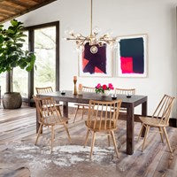 Modern Cowhide Rug- Warm Brown