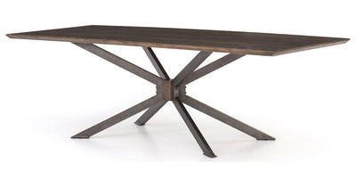 SPIDER DINING TABLE- English Brown Oak 79"