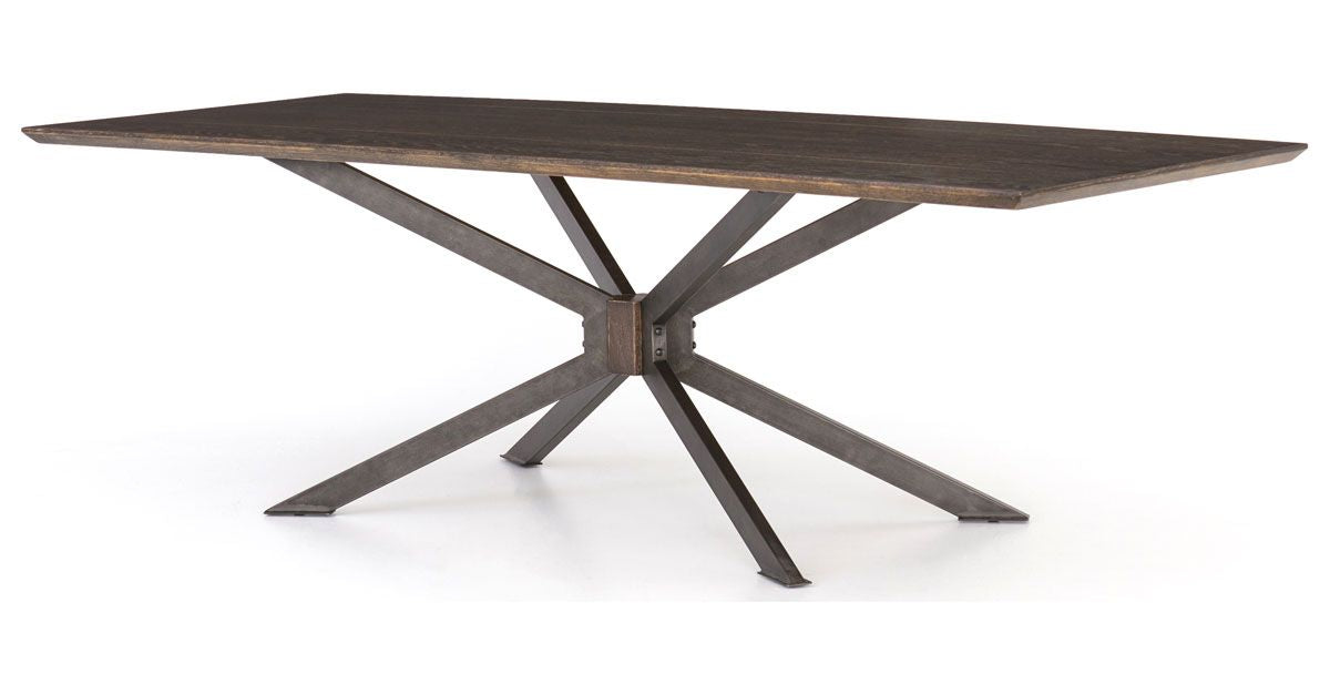 SPIDER DINING TABLE- English Brown Oak 94"