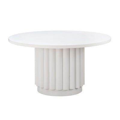 Kali 55" White Round Dining Table