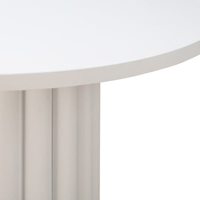 Kali 55" White Round Dining Table