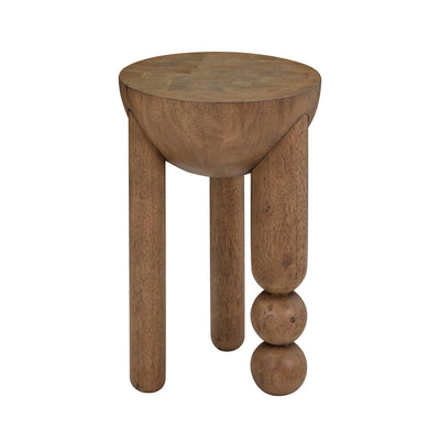 Cognac Wooden Accent Table