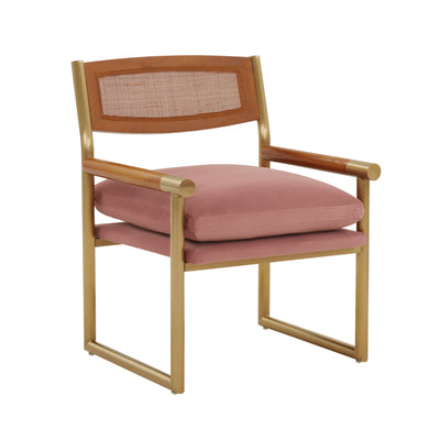 HARPER RATTAN VELVET CHAIR