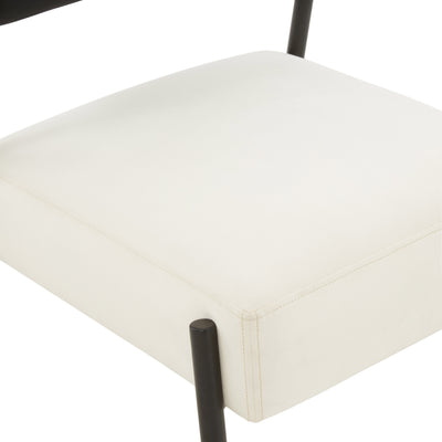 JOLIEN CREAM VELVET ACCENT CHAIR