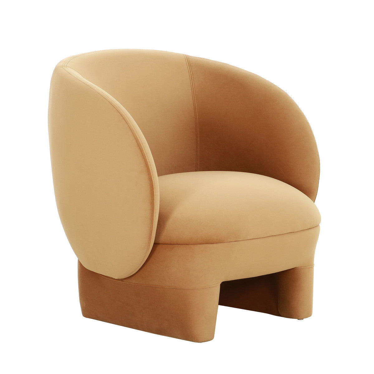 Kaya Cognac Velvet Accent Chair