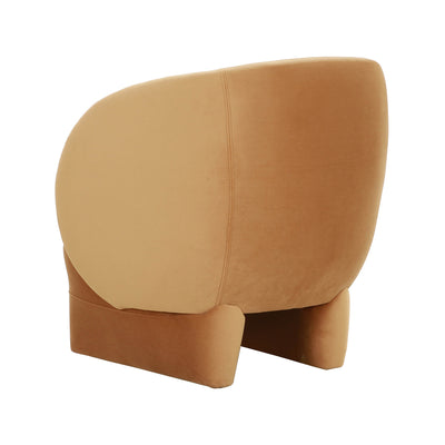 Kaya Cognac Velvet Accent Chair