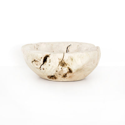 RECLAIMED WOOD BOWL-IVORY