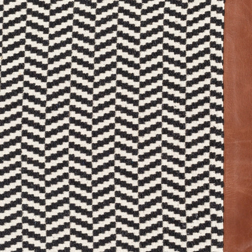 Leather + Woven Lumbar Pillow