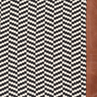 Leather + Woven Lumbar Pillow