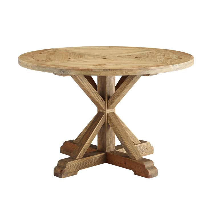 X Base Round Farm Dining Table