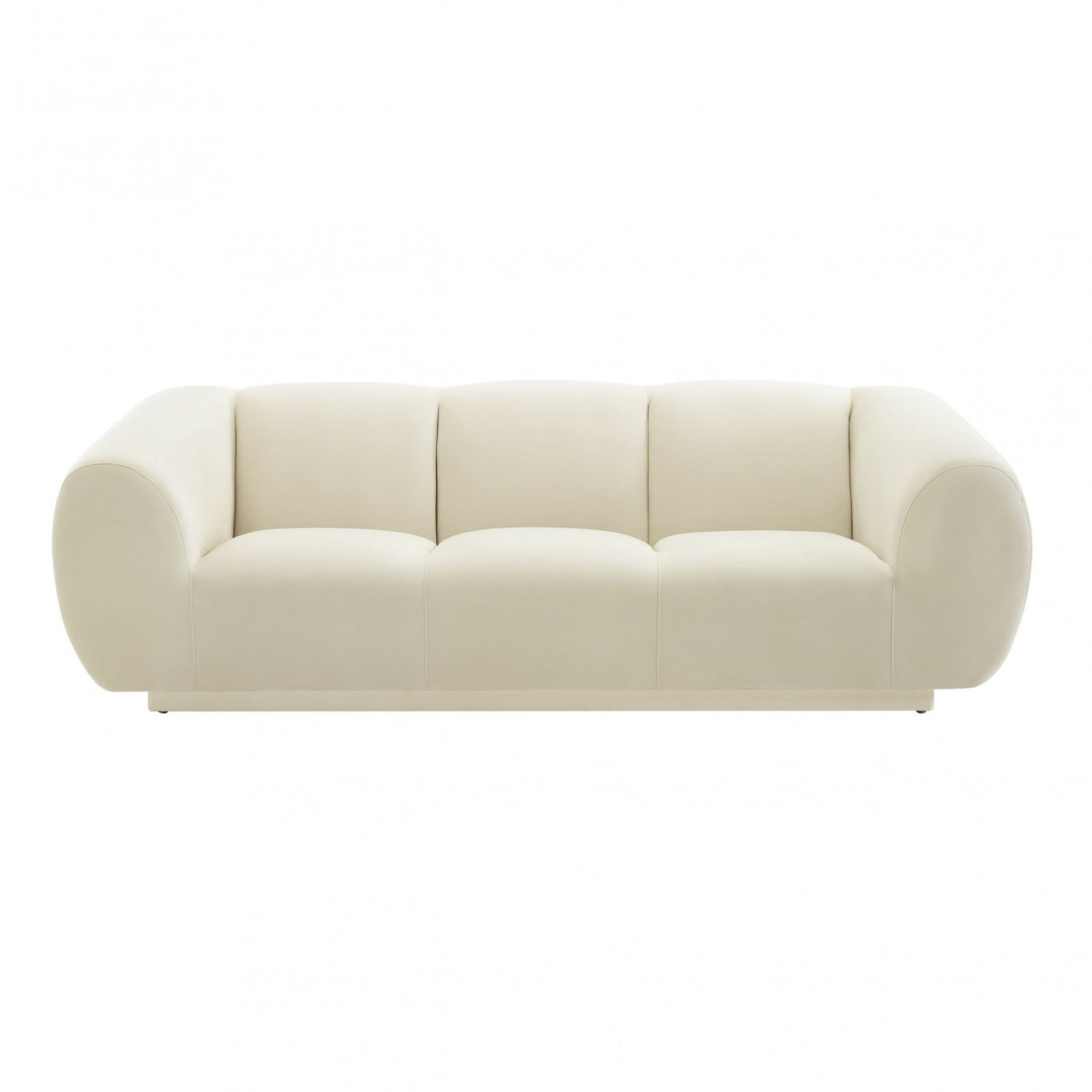 Avery Velvet Sofa Cream