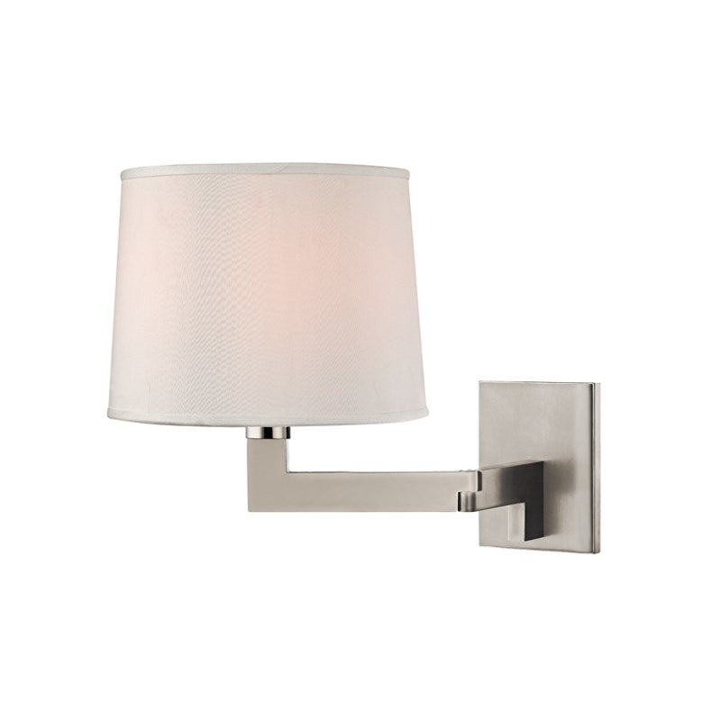 FAIRPORT WALL SCONCE LARGE POLISHED NICKEL