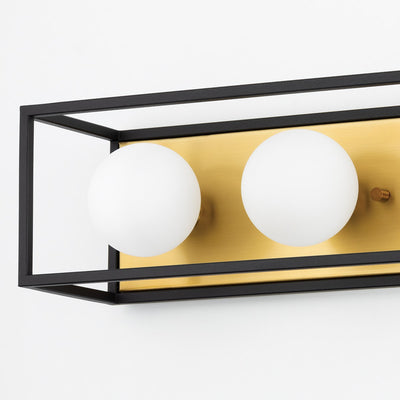 Aira Surface Mount Light Polished Nickel/Black Small