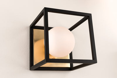 Aira Surface Mount Light Polished Nickel/Black Small