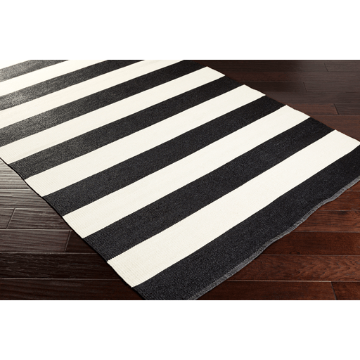 Black + White Stripe Indoor/Outdoor Rug