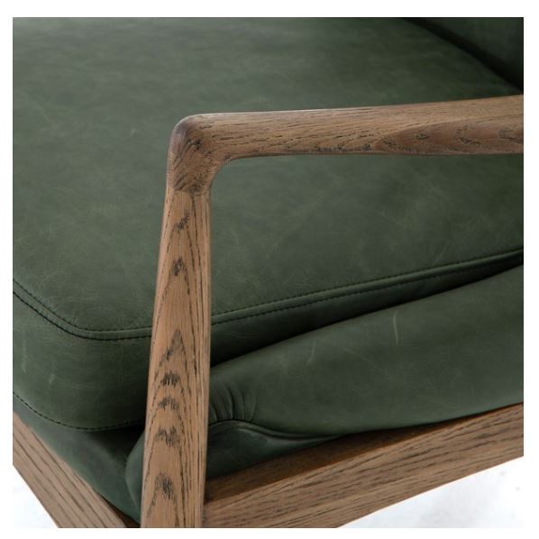 Bradley Chair- Oilve Leather
