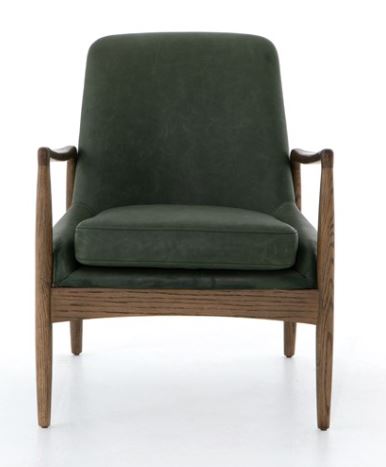 Bradley Chair- Oilve Leather