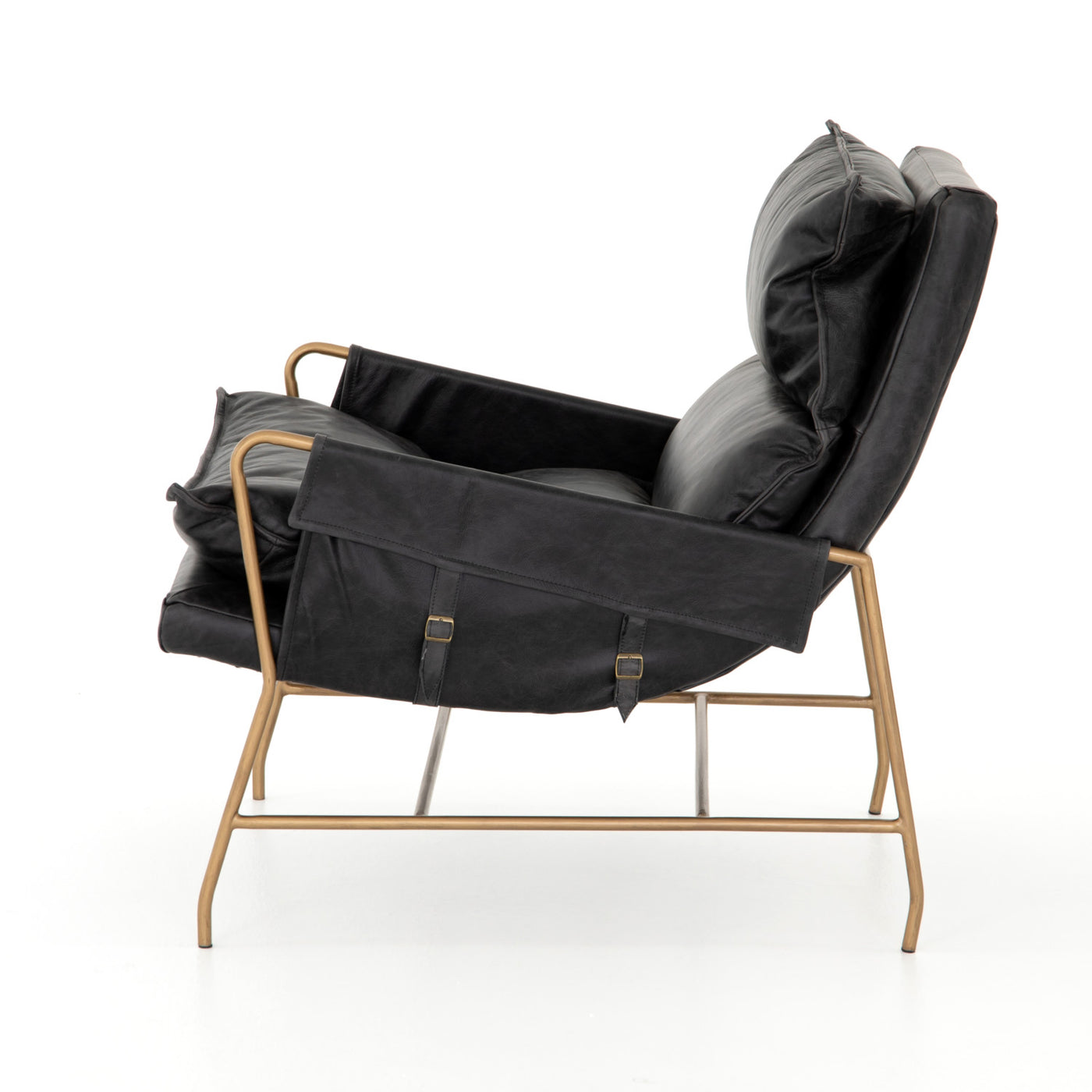 Tanner Leather Chair- Distressed Ebony
