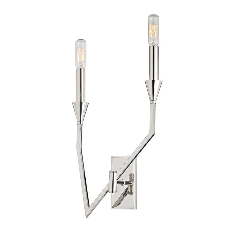 ARCHIE  WALL SCONCE POLISHED NICKEL - LEFT