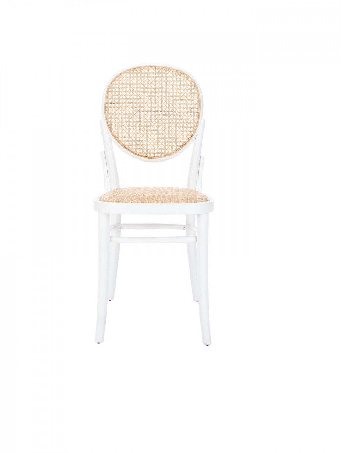 Bea Cane Dining Chair Set of 2- White