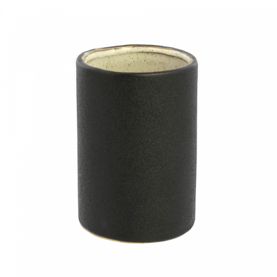 Handcrafted Ceramic Mugs Matte Black Set of 4