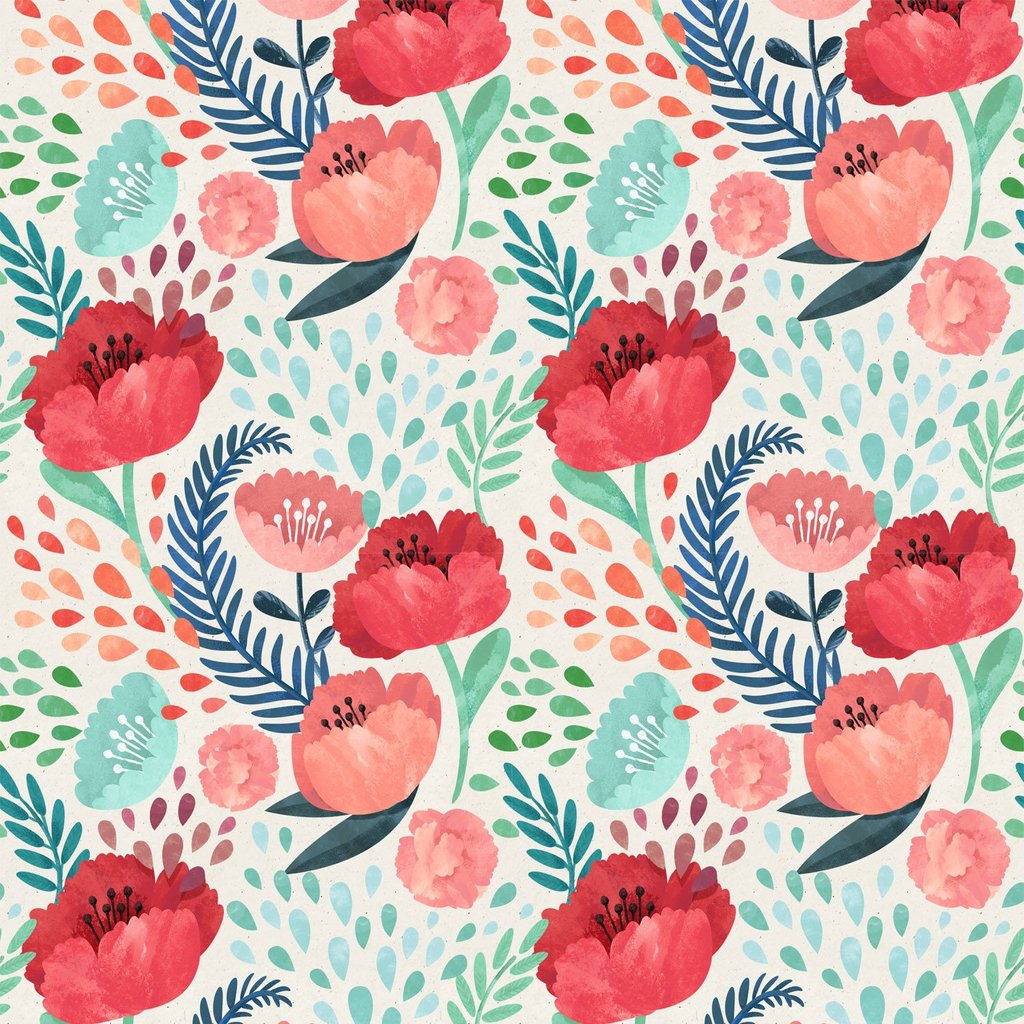 Anewall Crimson Poppy Wallpaper