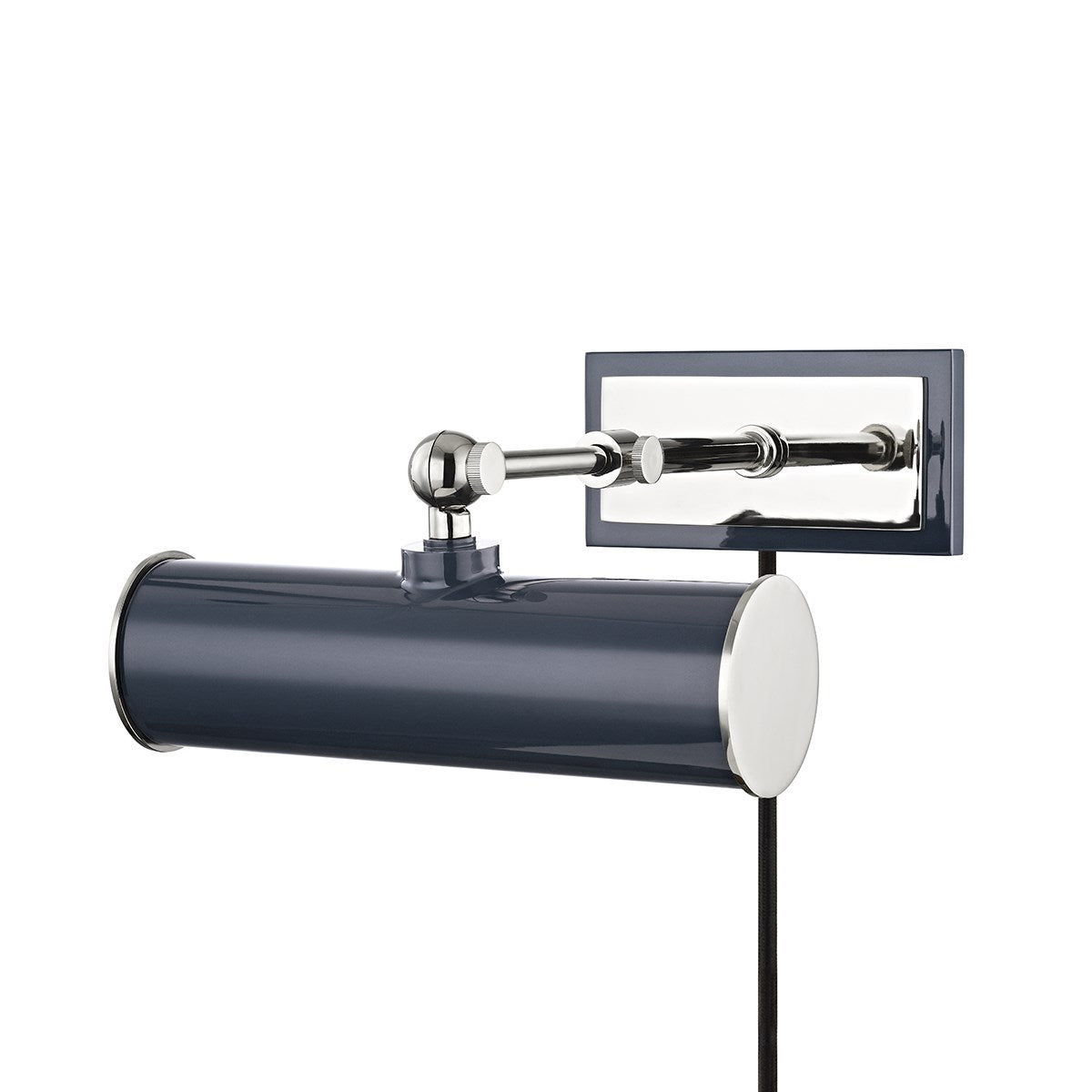 Holly Art Light- Navy Polished Nickel Plug In