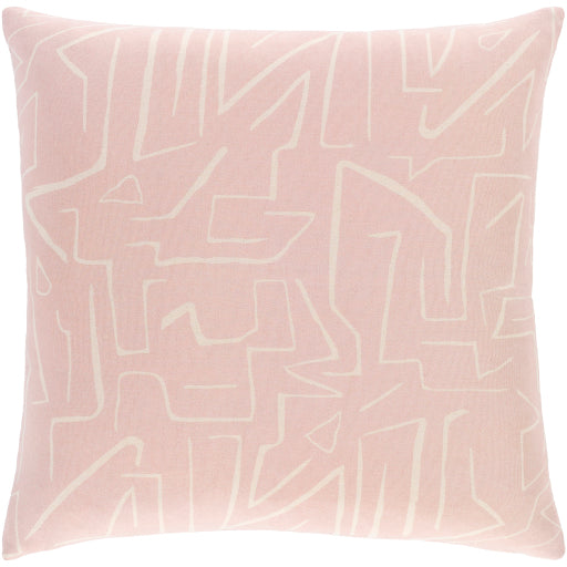 Geo Deco Pillow- Blush