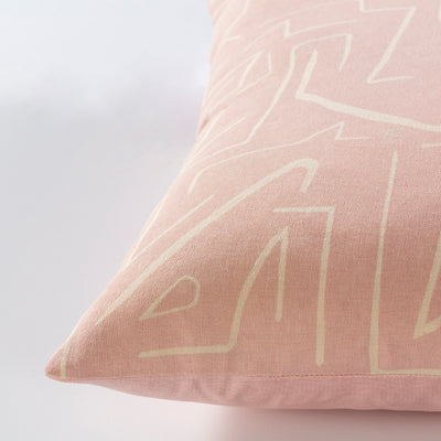Geo Deco Pillow- Blush