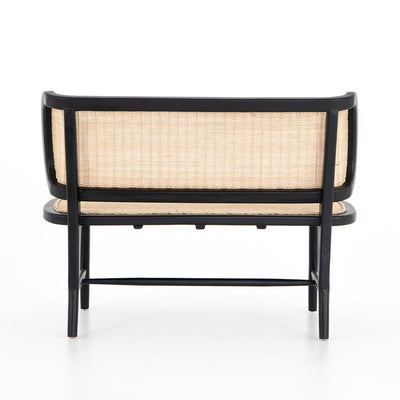 Curved Rattan Bench