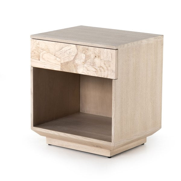 JOURNEY NIGHTSTAND-BLEACHED BURL