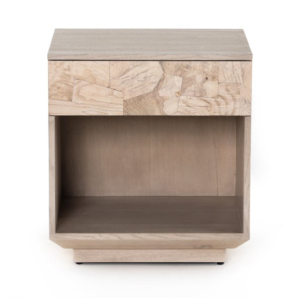 JOURNEY NIGHTSTAND-BLEACHED BURL