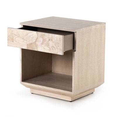 JOURNEY NIGHTSTAND-BLEACHED BURL