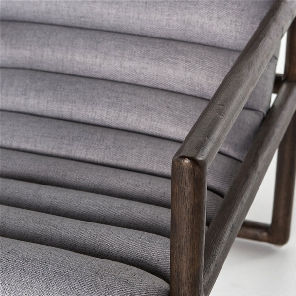 Dylan Channel Back Armchair- Gray