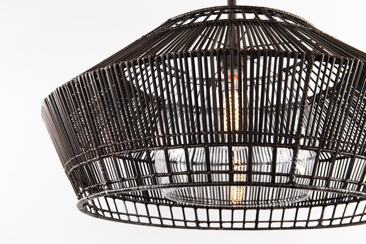 Hunters Point Rattan Sconce