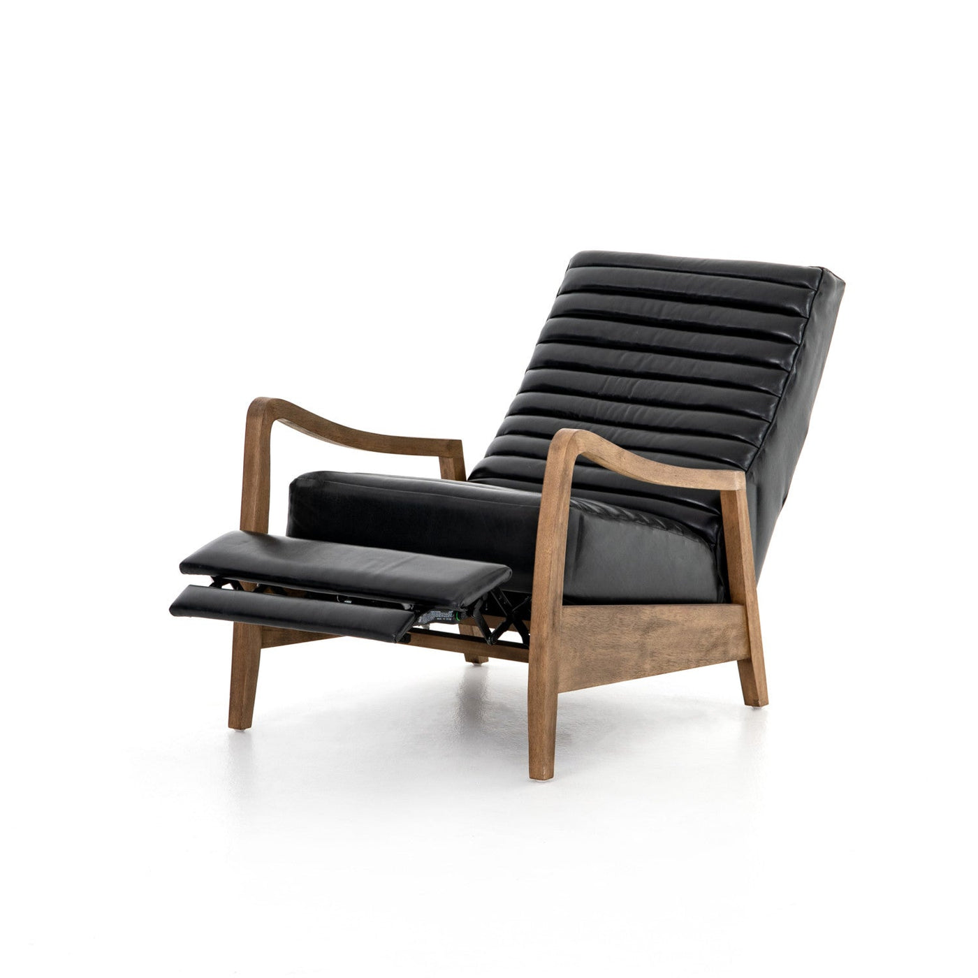 Drake Mid- Century Recliner- Ebony Distressed Leather