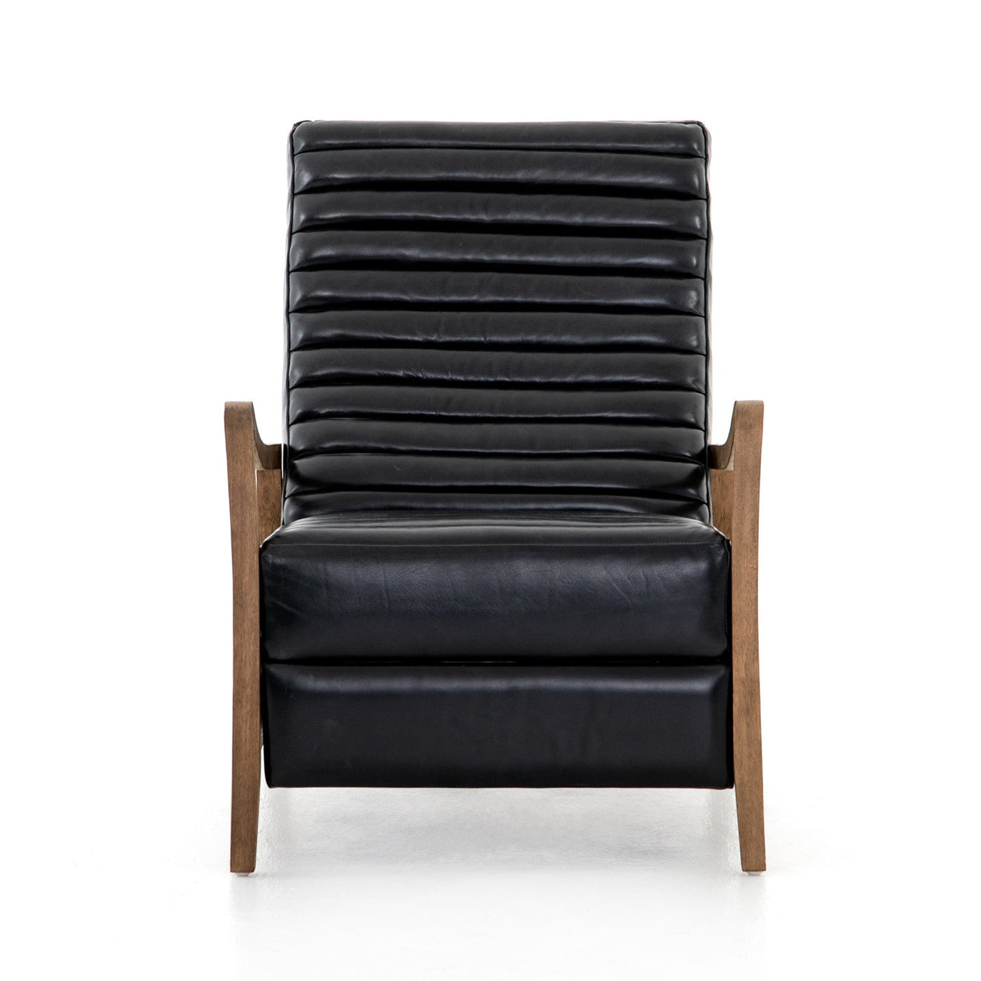 Drake Mid- Century Recliner- Ebony Distressed Leather