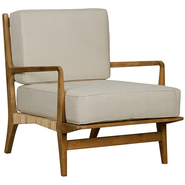 Erin Teak and Rattan Lounger
