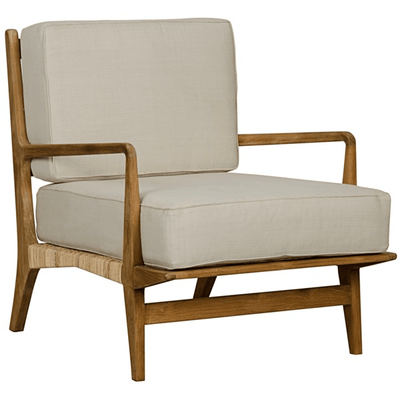 Erin Teak and Rattan Lounger
