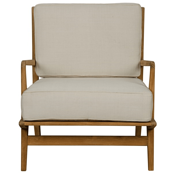 Erin Teak and Rattan Lounger