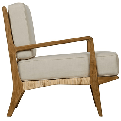 Erin Teak and Rattan Lounger