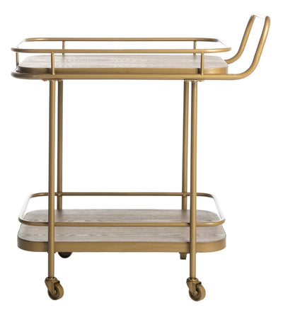 Gia Two Tier Bar Cart- Gold