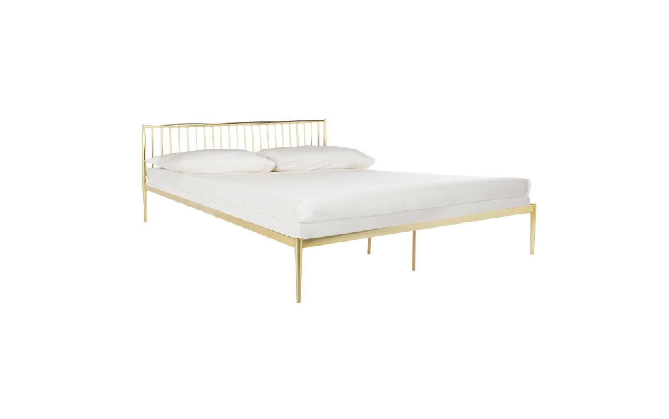 Glam Mod Bed Brass