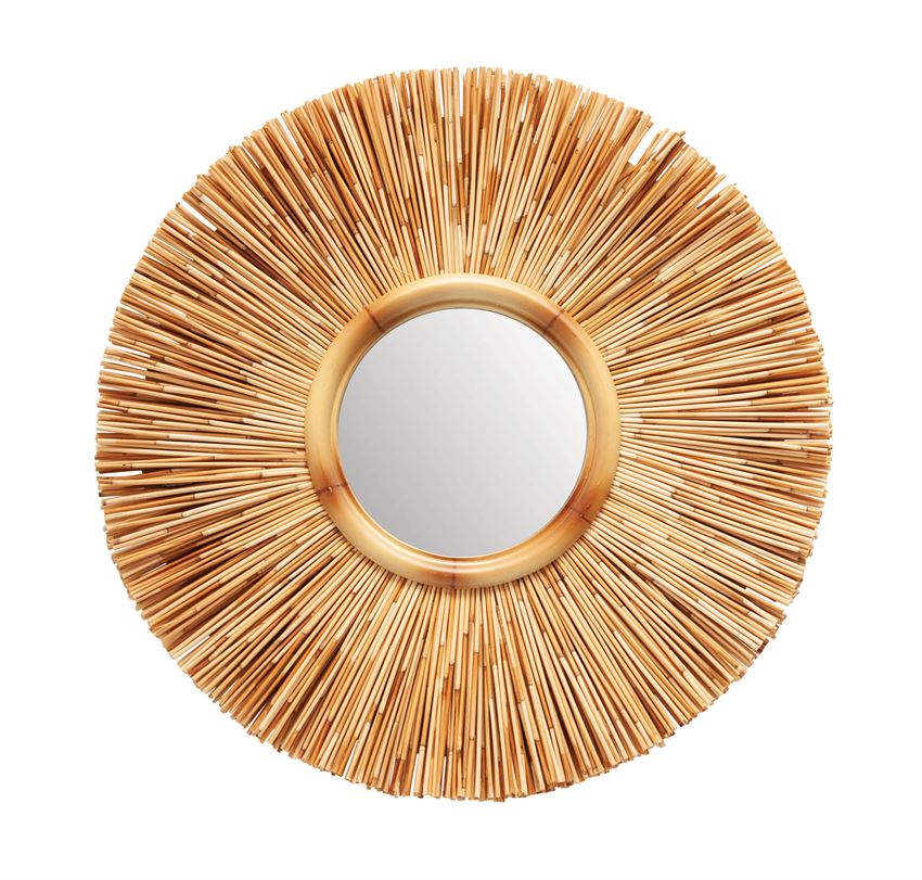 Handcrafted Wicker Mirror