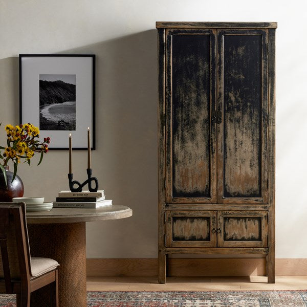 HITCHENS CABINET-WORN BLACK