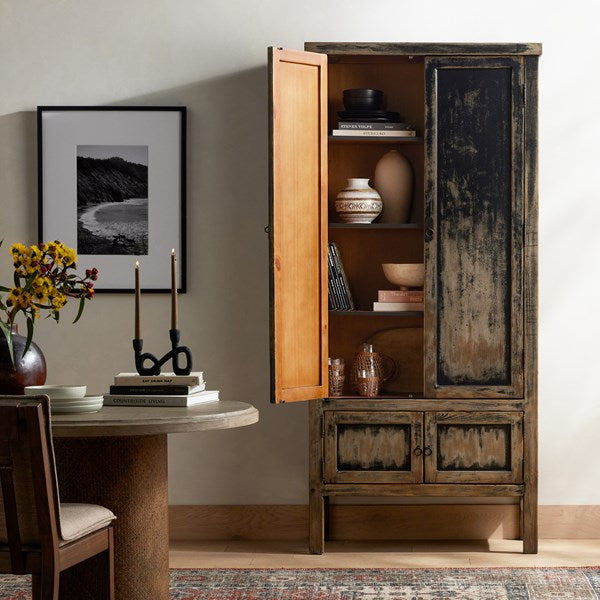 HITCHENS CABINET-WORN BLACK