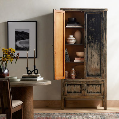 HITCHENS CABINET-WORN BLACK