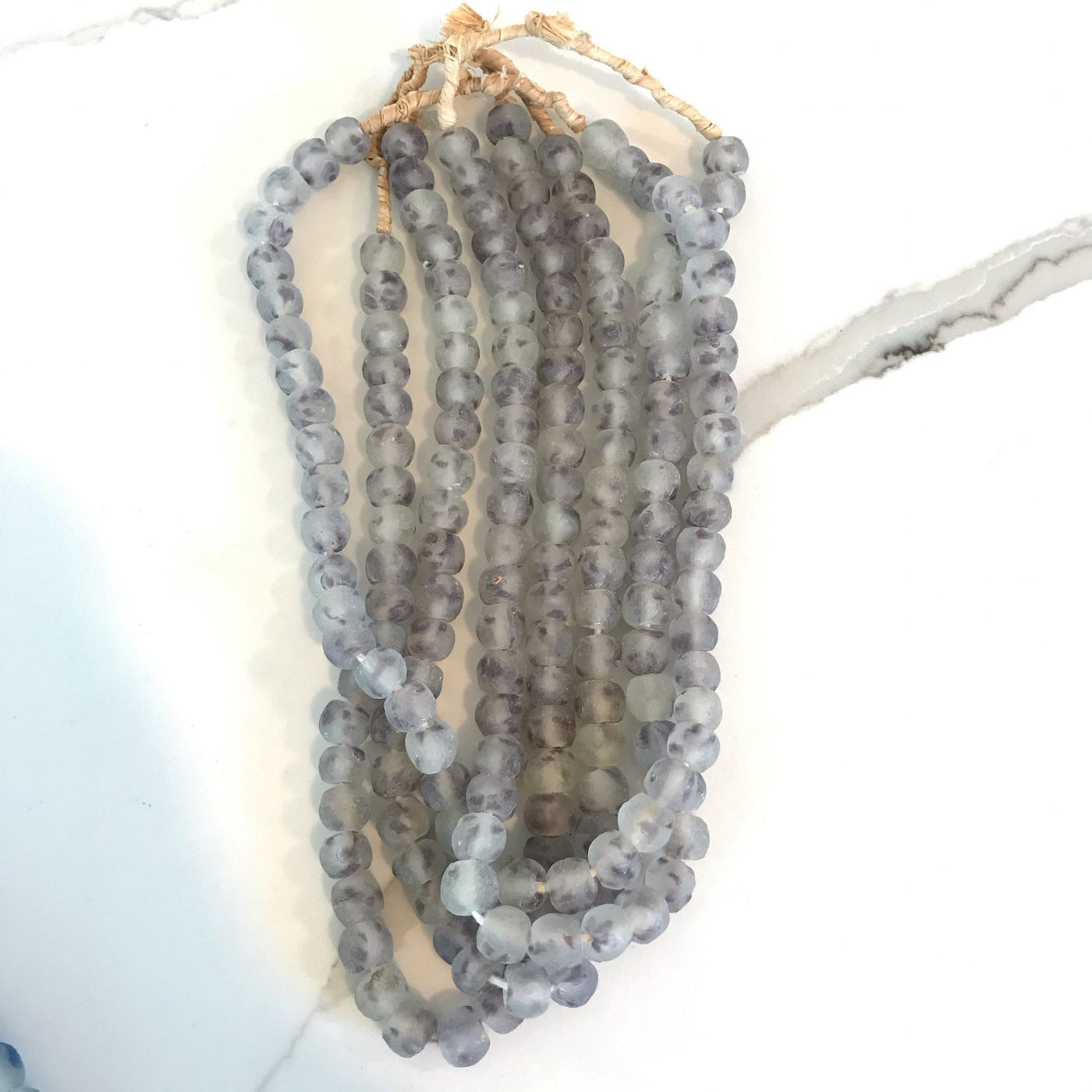 African Recycled Glass Beads- Taupe