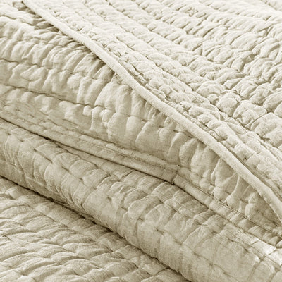 Hand Quilted Coverlet- Ivory